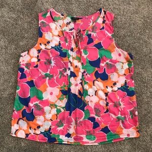 Talbots Bright Floral Top Sz XL